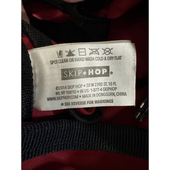 Skip Hop Canvas Diaper Bag Tote Adjustable Shoulder Strap Brown Black Geometric - Picture 5 of 5